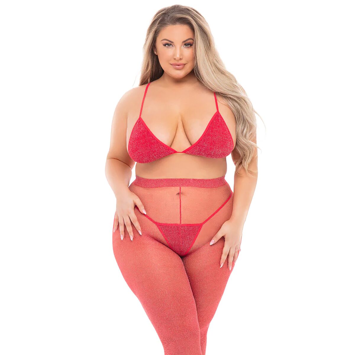 Unterwäsche-Set Pink Lipstick Rot (XL)